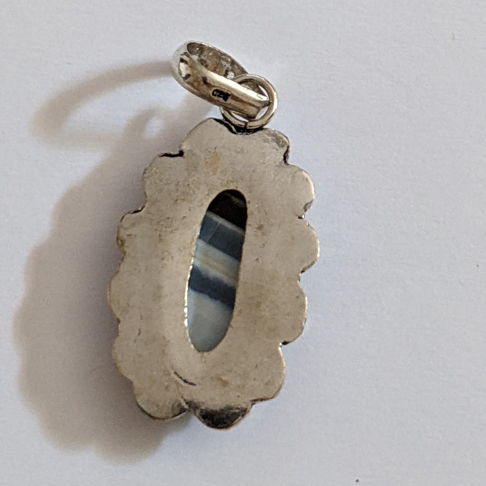 Owhyee Blue Opal Gemstone 925 Sterling Silver Handmade Pendant Necklace - Picture 3 of 6